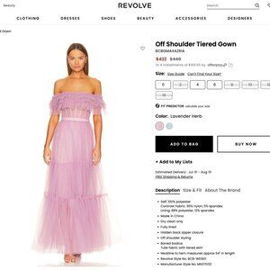 REVOLVE BCBGMaxAzria Corset Tulle Evening Gown /Dress